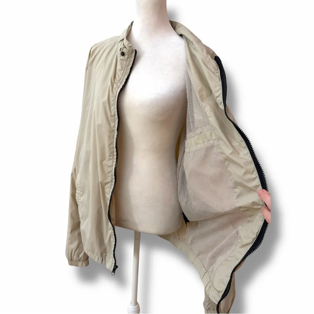 Members Only Packable Windbreaker Mariner Jacket Tan Khaki Size Large